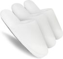 3-Pair Luxury Spa Slippers - Cotton Memory Foam Non-slip Closed Toe Washable Slippers for Hotel,Guest,Travel,Bride,Women and Men