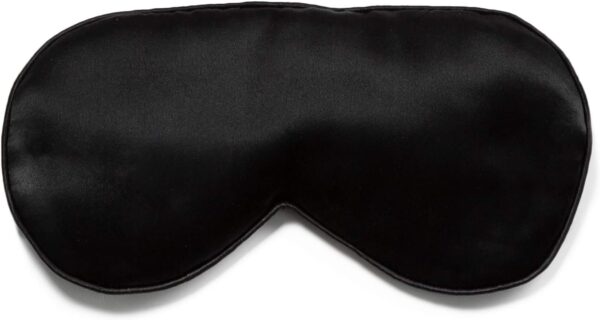 25 Momme Pure Mulberry Silk Sleep Eye Mask with Adjustable Strap (Black)