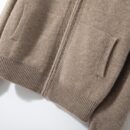 Women Cashmere and Wool Blend Casual Knit Long Sleeve Thickening Type Hoodie Sweater and Pants Set, 2 Pieces,