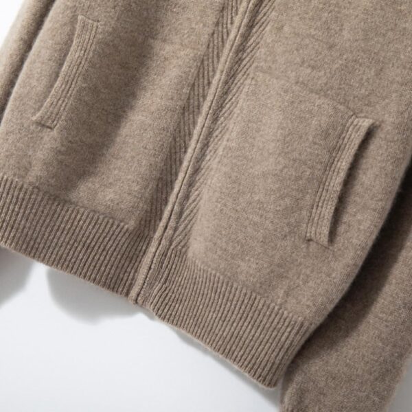 Women Cashmere and Wool Blend Casual Knit Long Sleeve Thickening Type Hoodie Sweater and Pants Set, 2 Pieces, - Image 2