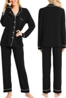 Women Pajamas Set Long Sleeve Sleepwear Button Down Nightwear Soft Cotton Pj Lounge Sets