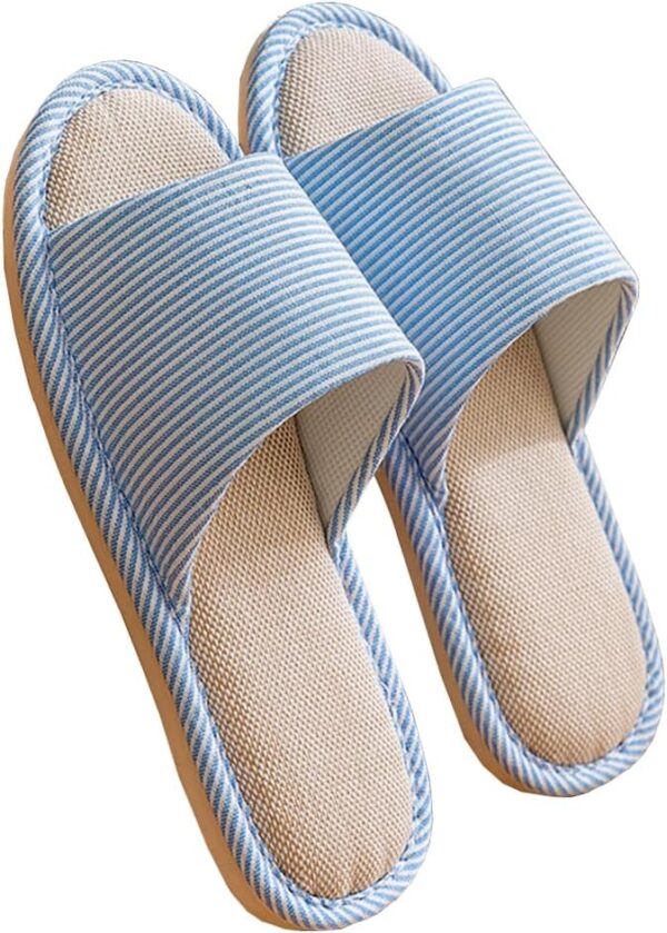 Women And Men's Indoor Breathable Non-Slip Linen Slippers(Upgraded version)