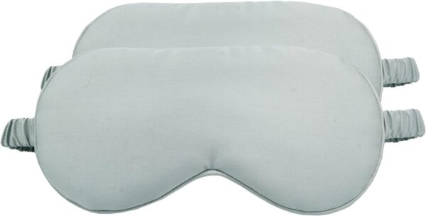 Sleep Mask 2 Pack - Bamboo Viscose Fiber Sleeping Eye Mask - with Elastic Band/Headband - Comfort Sleeping Shade - for Nighttime Sleeping, Traveling & ??Gray??