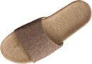 Flax Tatami Slippers No Slip Indoor Slippers Open Toe
