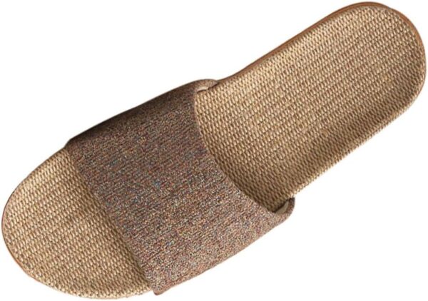 Flax Tatami Slippers No Slip Indoor Slippers Open Toe