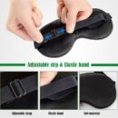 Sleep Mask for Women & Men - 3 Pcs Adjustable Strap Blackout Silk Sleep Eye Masks - Soft Eye Covers Blindfolds (Black 3 Pack)
