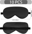10 Pcs Sleep Mask, Natural Silk Eye Mask Cover 3D Adjustable Strap Sleeping Mask Comfortable Soft Elastic Bands Eye Shade Cover for Travel Sleeping All Night Sleep