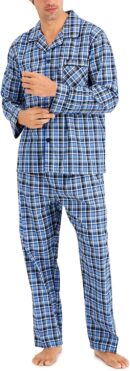 Men's Long Sleeve Plain Weave Pajama Set
