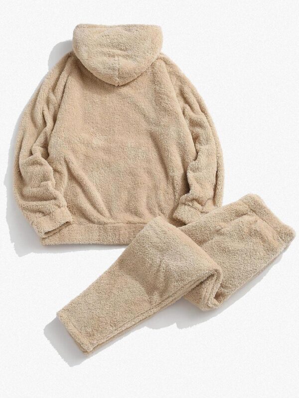 Women Fuzzy Fleece Pajamas Sets Loungewear Long Sleeve pocket Casual Hoodies and Pants Set 2 Piece Fluffy Sleepwear - Image 2