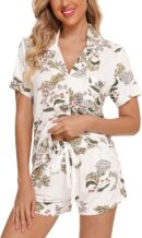 Pajamas Set For Women Short Sleeve Sleepwear Soft Button Down Post Partum Pjs Set Maternity Lounge Sets S-XXL