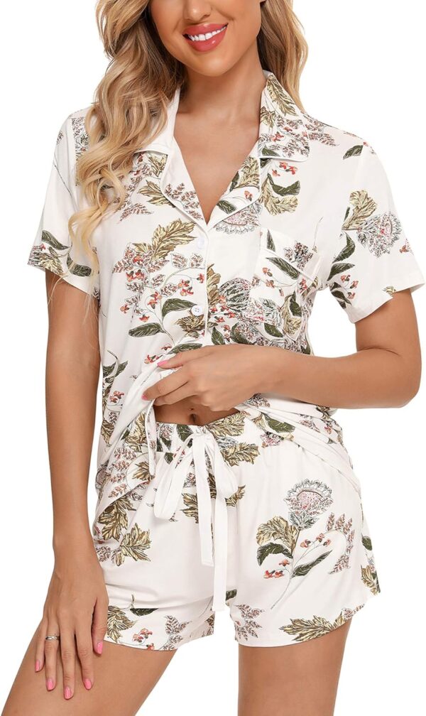 Pajamas Set For Women Short Sleeve Sleepwear Soft Button Down Post Partum Pjs Set Maternity Lounge Sets S-XXL