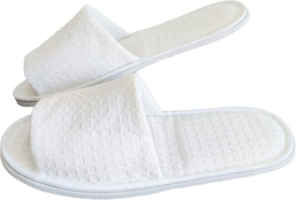 Open Toe Slippers for Guests Men Women Travel Indoor House Non-Disposable Spa Hotel Pedicure Breathable Slippers 4 Pairs