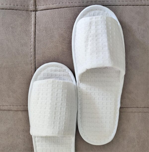Open Toe Slippers for Guests Men Women Travel Indoor House Non-Disposable Spa Hotel Pedicure Breathable Slippers 4 Pairs - Image 2